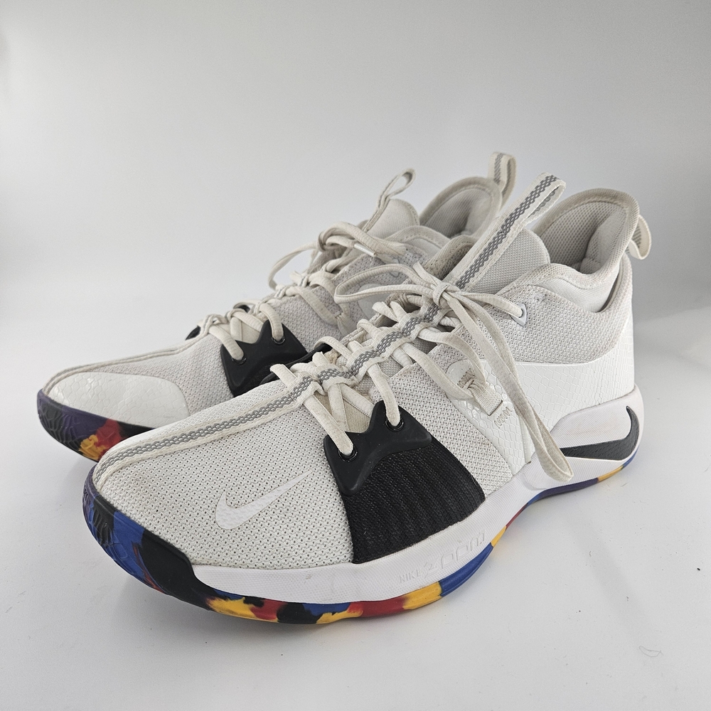 Nike PG 2 NCAA Tournament White Black Men's Basketball Shoes Size 12 VGUC
